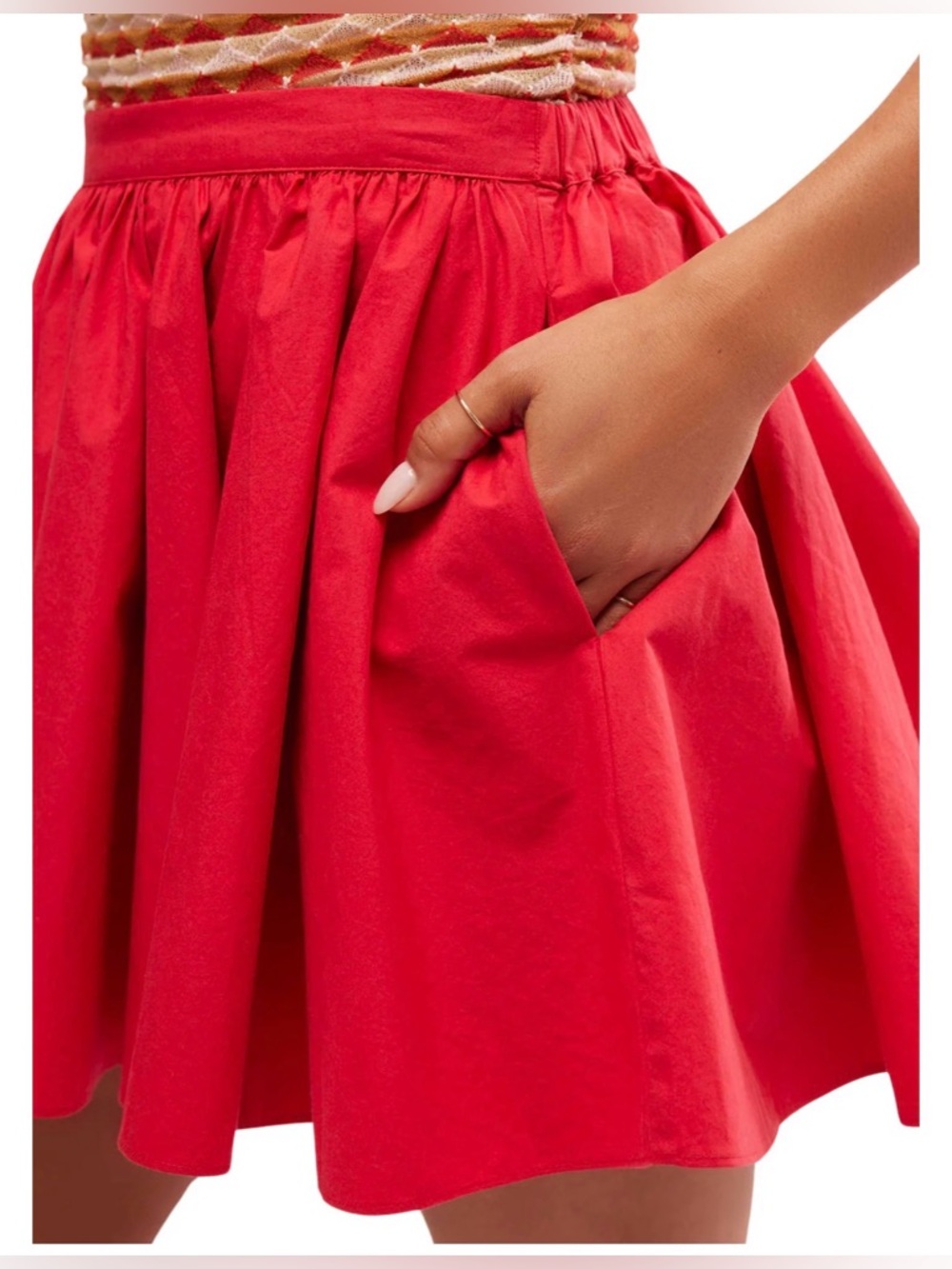 NWT🔖💕 Free People Gaia Skirt Bella Rosa Pink • Flowy Mini Elastic Waist